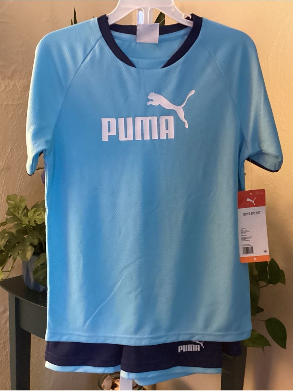 Puma Boys' 3-Piece Blue Activewear Set - Boy’s M NWT